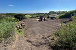 A group of people are working on a dirt field. AI generated content