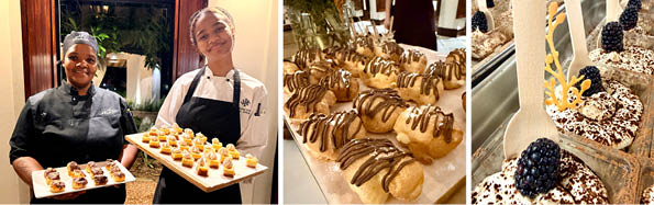 A collage of photos showcasing various desserts, including cakes and pastries. AI generated content