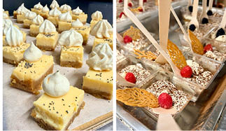 A collage of photos showcasing various desserts, including cakes and pastries. AI generated content