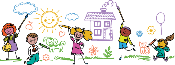 A group of children are shown playing outside, with one girl holding a kite. AI generated content