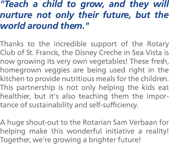 \“Teach a child to grow, and they will nurture not only their future, but the world around them.\" Thanks to the incr...